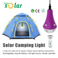 Niedrigen Preis CE genehmigt tragbare wiederaufladbare Solar Camping Lampe mit USB-Ladegerät/3W PC Camping Solarleuchten